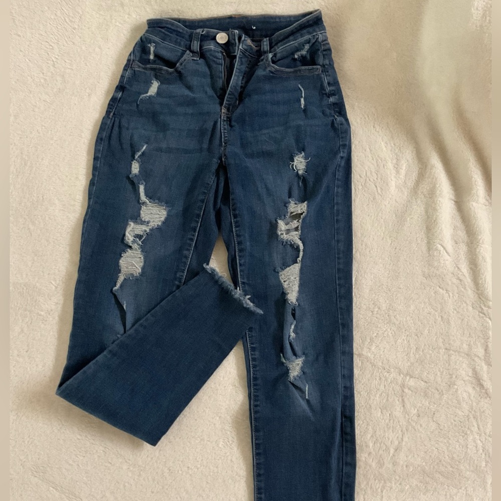 Distressed Blue Jeans for Women